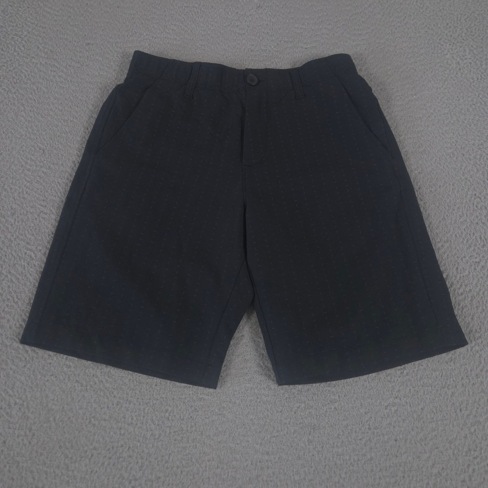 Under Armour Shorts Mens 30 Black UA Drive Printed Stretch Flat Front Dash Print